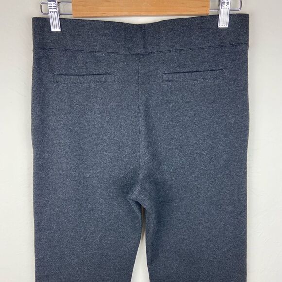 Betabrand Six Button Straight Leg Yoga Dress Pant - Charcoal Gray - Picture 7 of 8